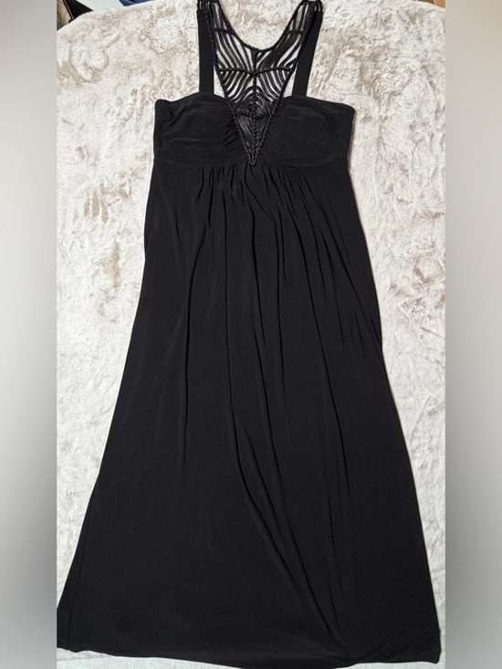 Boston Proper Dresses & Skirts - Boston Proper Black Sleeveless Maxi Dress with Lace Front Yoke XL